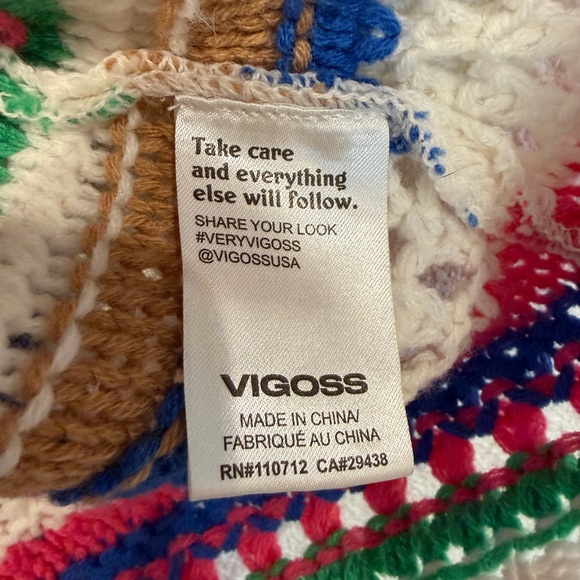 Vigoss Multicolor Striped V-Neck Sweater - Picture 8 of 8